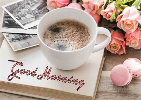 Good Morning Coffee And Rose Animated Good Morning Sunshine
