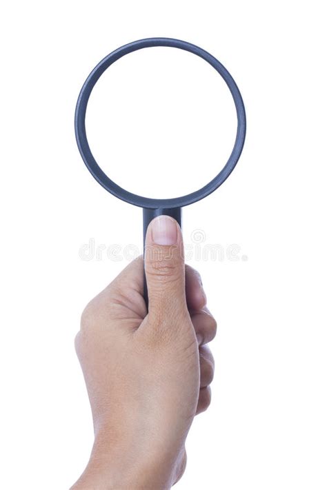 Detective Holding A Magnifying Glass With Circle Shape