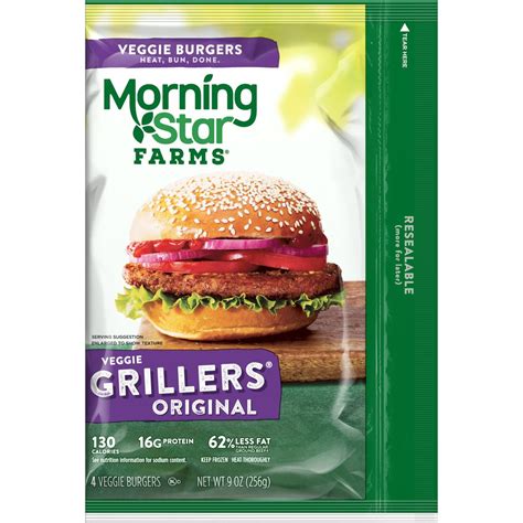 Morningstar Farms Grillers Original Veggie Burgers 9 Oz 4 Ct
