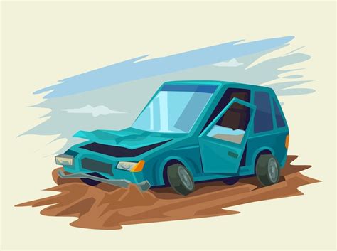 Premium Vector Car Accident Illustration