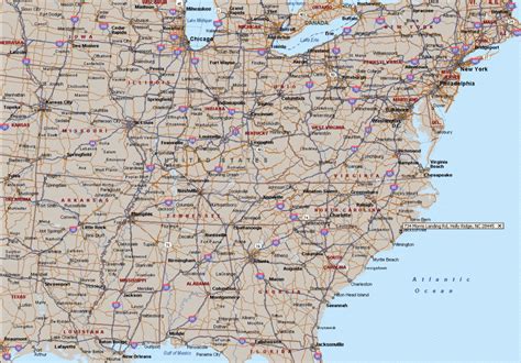 Map Of Eastern United States With Highways Maps For You Images And