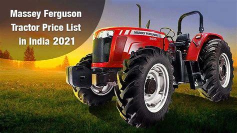 Massey Ferguson Tractor Price List In India 2023 Specifications Reviews