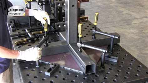 Fixturing A Heavy Duty Leg Stand On The Siegmund Table Welding Tables Welding Table Welding