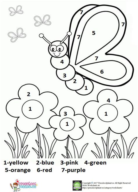 Worksheets Excelent Spring Coloring Sheets For Toddlers Color By