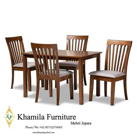 meja makan minimalis  kursi kayu jati high quality khamila mebel