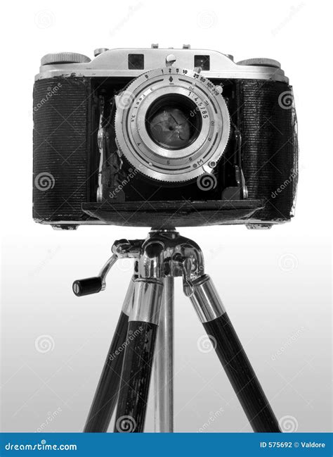 Vintage Camera On Tripod Stock Photo Image Of Mount Adjust 575692