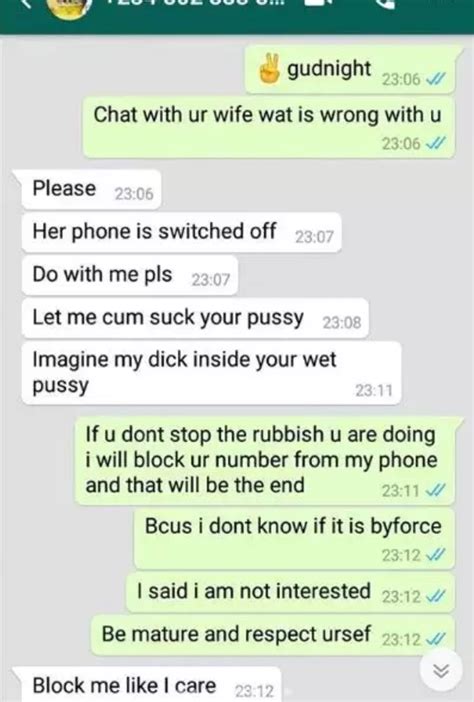 Dirty Whatsapp Chat Between Married Man And Lady Leaks Online Images