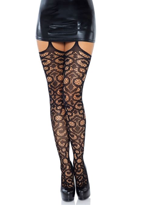 Leg Avenue Lingerie Collant Giarrettiera In Pizzo Lingerie Torino