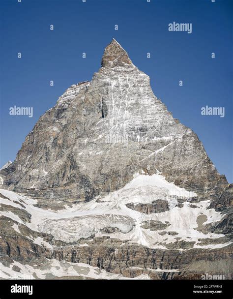 Matterhorn East Face In Bright Sunny Day Stock Photo Alamy
