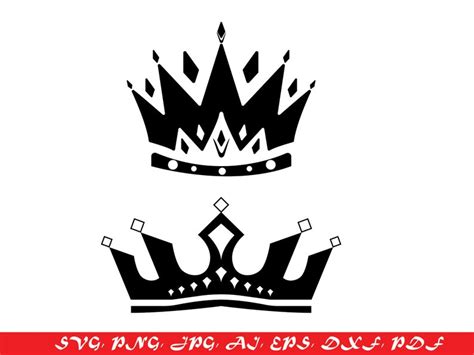 Crown Svg Cutting File Tiara Svg Crown Clipart Crown Etsy