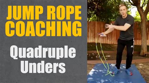 How To Do Quadruple Under Jump Rope Skills Jump Rope Coaching Youtube