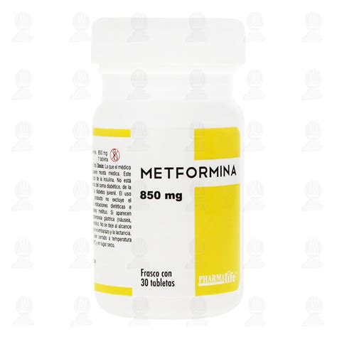 Metformina 850 Mg 30 Tabletas Pharmalife