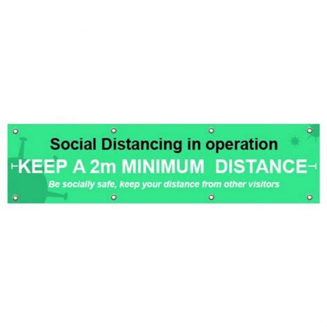 Social Distancing In Operation Banner Sign Rsis
