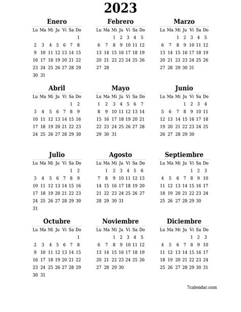 Calendarios Y Planificadores Imprimibles Para El Año 2023 2024 2025