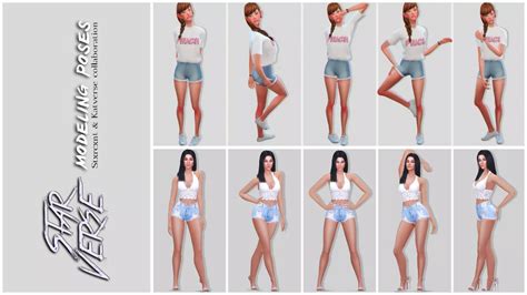 Starverse Modeling Poses The Sims Pose Poses Total Of Them Are Made By Me And Are Made