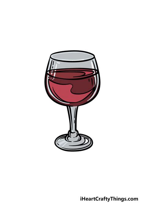 Wine Glass Drawing How To Draw A Wine Glass Step By Step