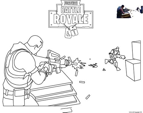 fortnite scene shooting coloring pages printable