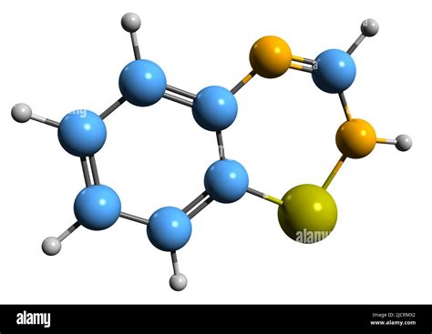 3d Image Of Benzothiadiazine Skeletal Formula Molecular Chemical