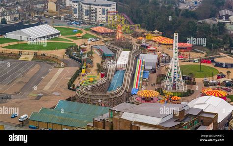 Aerial View Of Dreamland Theme Park In Margate Kent Uk Stock Photo