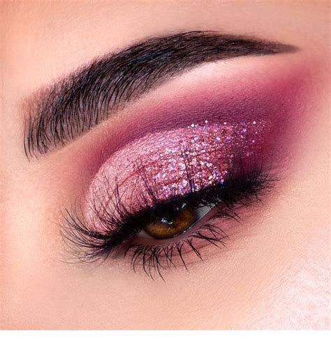 Pink Glitter Makeup For Eyes Women Fashion Pink Glitter Makeup