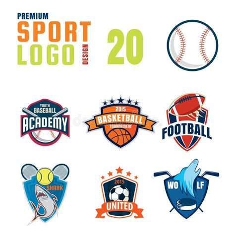 Sport Logo Design Set Stock Vector Illustration Of Colorful 78968021