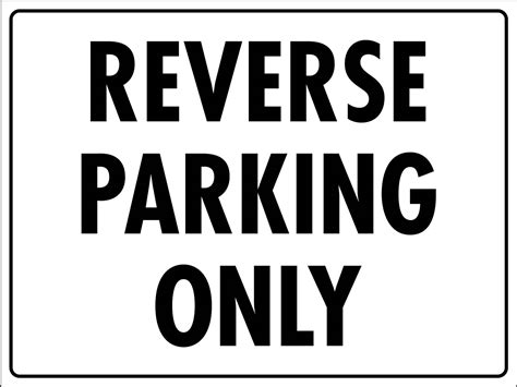Reverse Parking Signs Ubicaciondepersonascdmxgobmx
