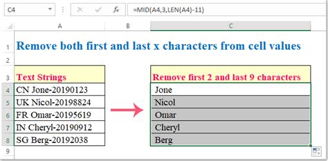 Select the cells you will remove texts before or after a specific character, press ctrl + h keys to open the find and replacedialog. How To Remove First, Last X Characters Or Certain Position ...