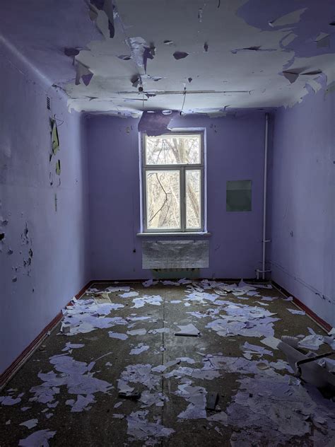A Purple Room In An Abandoned Psychiatrist Hospital For Adolescents Oc