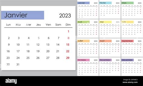 2023 French Calendar Hi Res Stock Photography And Images Alamy