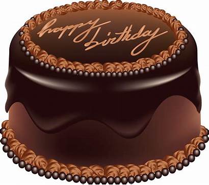 Cake Birthday Chocolate Happy Clipart Cakes Transparent