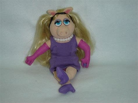 Jim Henson Productions Plush Muppets Miss Piggy Purple Dress Doll