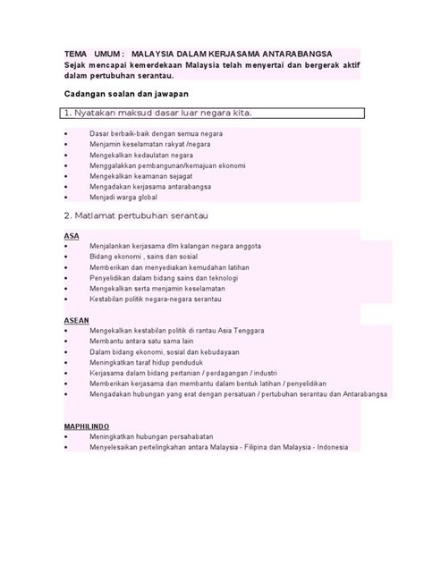 Koleksi soalan peperiksaan sebenar bahasa melayu (bm) spm via www.bumigemilang.com. Contoh Soalan Cadangan Jawapan Tema Umum Sejarah Kertas 3