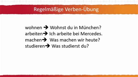 Regelmassige Verben Übung Youtube
