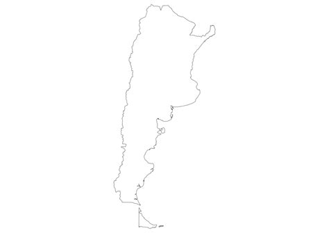 Blank Map Of Argentina Svg Vector Outline Map