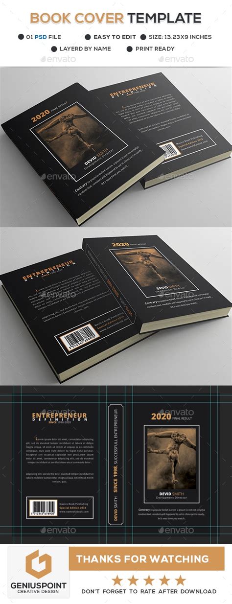 Book Cover Template By Geniuspoint Graphicriver