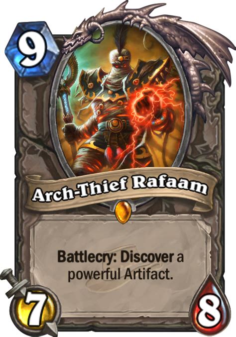 Check spelling or type a new query. Arch-Thief Rafaam - Hearthstone Card