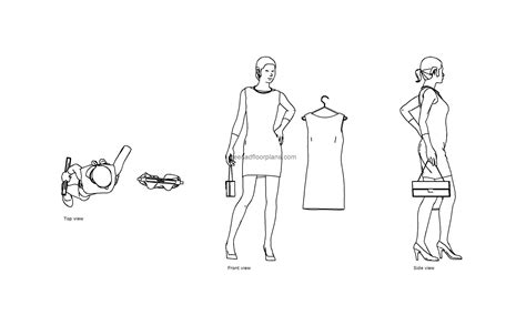 Modern Mannequin Free Cad Drawings