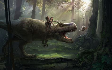 Download Humor Tyrannosaurus Rex Animal Hd Wallpaper By Prabhudk
