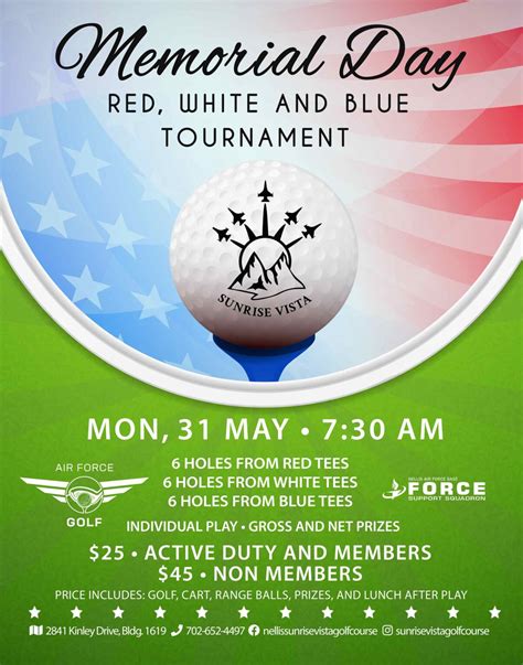 Memorial Day • Red White And Blue Golf Tournament Nellis Life