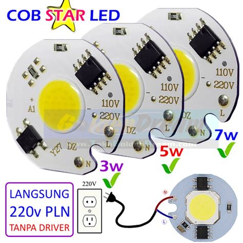 Berikut beberapa posting yang masih terkait dengan topik seputar lampu led: COB Star 220v 3w 5w 7w LED Putih White Lampu PLN AC Super ...