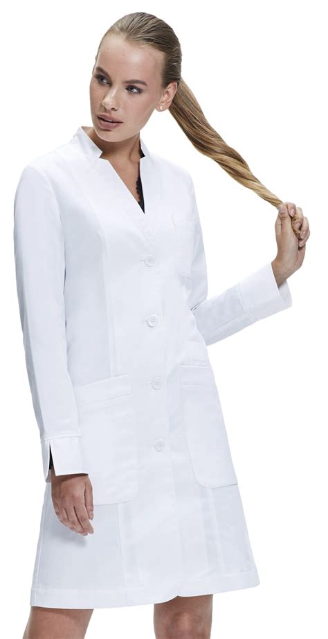 Dr10 Dr James Lab Coat Women Tailored Fit Fold Back Cuff White 35