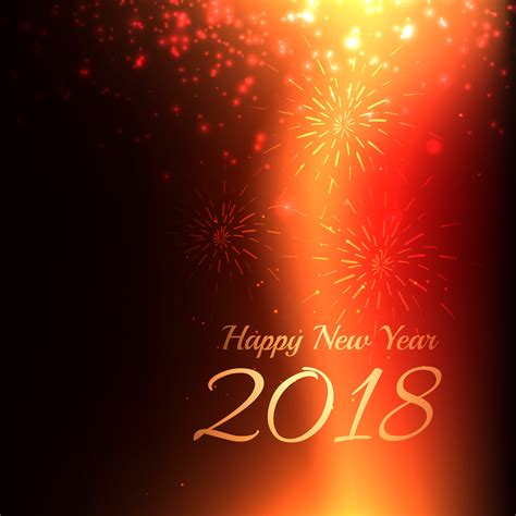 Happy New Year 2018 Background With Light Effect Download Free Vector