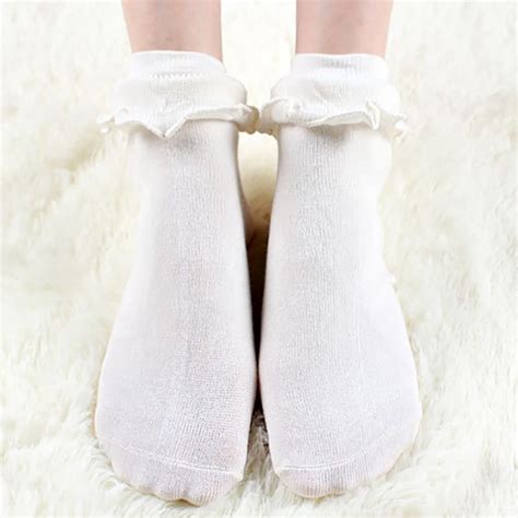 Lovely Ladies Princess Frilly Sock With Retro Lace Ruffle Socks