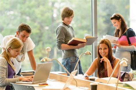 High School Students Learning In Study Teens Young Stock Photo By