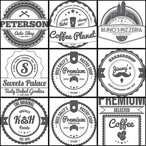 Coffee Shop Labels And Badges Vintage Vectors Free Download