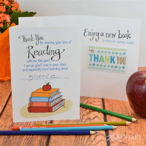 Book shaped printable teacher's day card. Teacher Appreciation Card: Free Printable for Year End ...