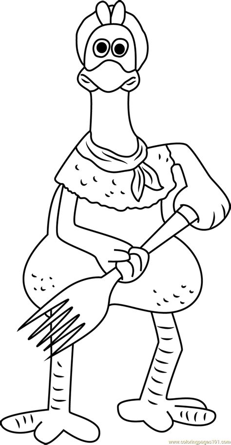 Fowler coloring page from chicken run. Ginger Coloring Page - Free Chicken Run Coloring Pages ...