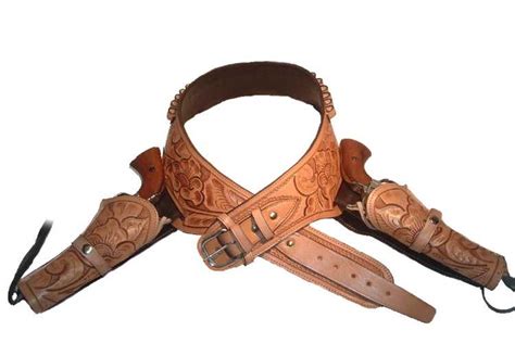 Western Double Drop Gun Belt With Side Holsters Src 104 Old Trading