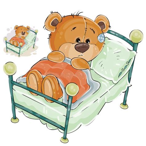 Teddy Bear Bed Vector Stock Illustrations 2942 Teddy Bear Bed Vector