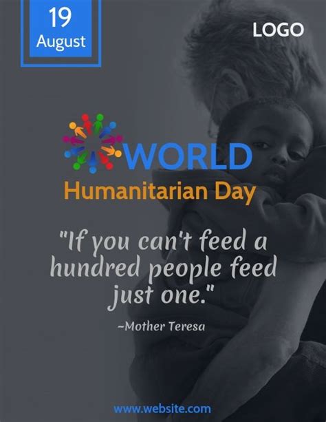 world humanitarian day flyer design template design created with postermywall world